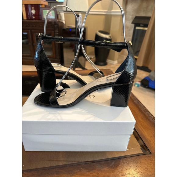 Amazon.com | Calvin Klein Women Womens Calvin Klein Black Parent Leather Sandals. Size 7.5. NWB!